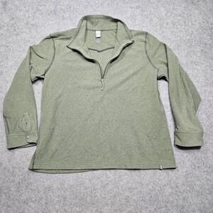 Stio Turpin Fleece Sweater Mens XL Green Half Zip Long Sleeve Camp Hiking Logo